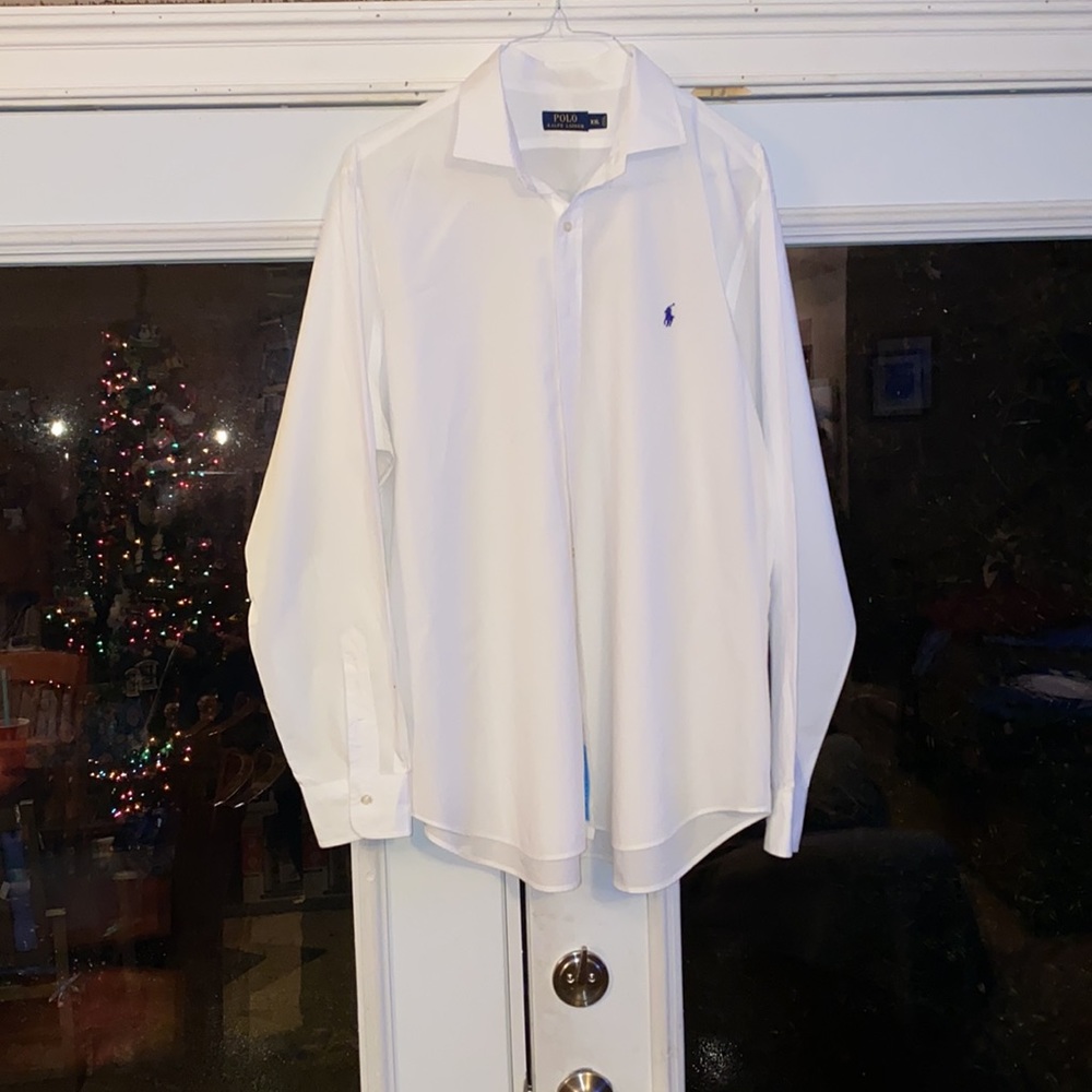 Polo, white Dress shirt, Size-XXL